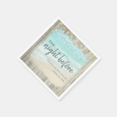Rustic Beach Hochzeit Probe Dinner Serviette (Ecke)