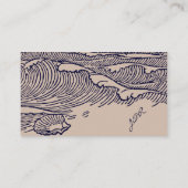Rustic Beach Ocean Waves Wedding Website Card Begleitkarte (Rückseite)