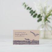 Rustic Beach Ocean Waves Wedding Website Card Begleitkarte (Stehend Vorderseite)