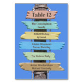 Rustic Beach Sign Wedding Tischnummer (Rückseite)