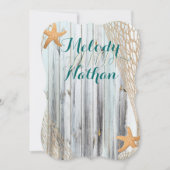 Rustic Beach Starfish Hochzeitseinladung Einladung (Vorderseite)