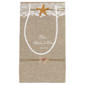 Rustic Beach Starfish Lace Wedding Custom Kleine Geschenktüte (Vorderseite)