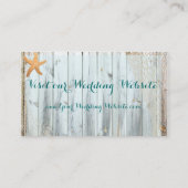 Rustic Beach Starfish Wedding Website Card Begleitkarte (Rückseite)