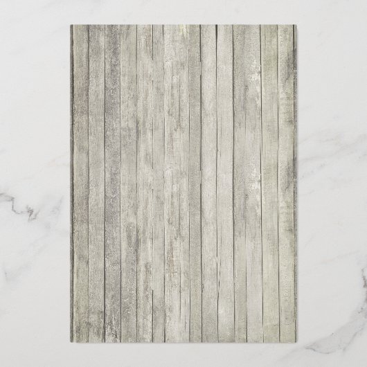 Rustic Beach String Lights Gold Foil Wedding Folieneinladung (Rückseite)