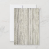 Rustic Beach String Lights Wood Wedding RSVP Karte (Rückseite)