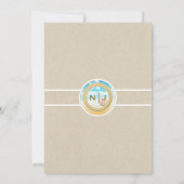 Rustic Beach Wedding Kraft Modernes Elegant Einladung (Rückseite)