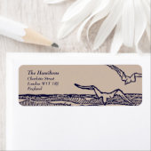 Rustic Beach Wedding-Rücksendeadresse (Insitu)