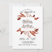 Rustic Beauty Boho Chic Fall Wreath Wedding Einladung (Vorderseite)