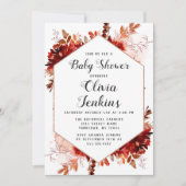 Rustic Beauty Floral Baby Girl Dusche Einladung (Vorderseite)