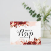 Rustic Beauty Floral Wedding Meal Choice UAWG Postkarte (Stehend Vorderseite)