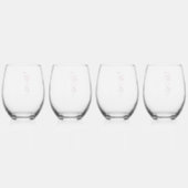 Rustic Beige Acrylic Floral Bouquet Bridesmaid Weinglas Ohne Stiel (Hinten)