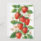 Rustic Berry in Love Strawberry Bridal Shower Einladung (Rückseite)