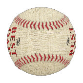 Rustic Best Dad Ever Vater-Tag Baseball (Rückseite)