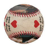 Rustic Best Dad Red Heart 2 Foto Baseball (Rückseite)