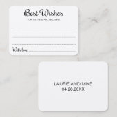 Rustic Best wünscht neue Mr. Wedding Guest Book Platzkarte (Vorne/Hinten)