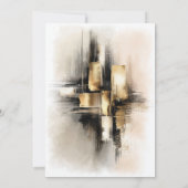 Rustic Black and Gold 75th Birthday Party Einladung (Rückseite)