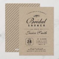 Rustic Black & Kraft | Elegante Brautparty