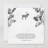 Rustic Black White Holiday Business Logo Christmas (Rückseite)