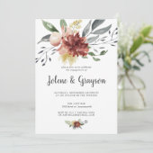 Rustic Bloom | Einladung zur Verlobungsparty (Stehend Vorderseite)