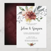 Rustic Bloom | Einladung zur Verlobungsparty (Vorne/Hinten)