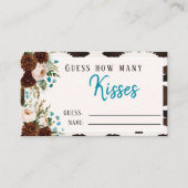 Rustic Bloom "Guess how many Kisses Bridal Game Begleitkarte (Vorderseite)