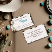 Rustic Bloom "Guess how many Kisses Bridal Game Begleitkarte