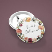 Rustic Bloom Junior Bridesmaid Button