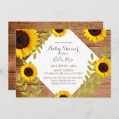 Rustic Bloom Sunflower Baby Dusche Einladung (Vorne/Hinten)