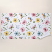 Rustic Bloom Symphony Strandtuch (Vorderseite)