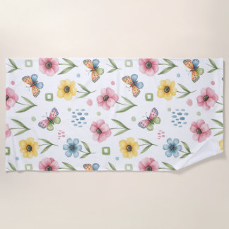 Rustic Bloom Symphony Strandtuch