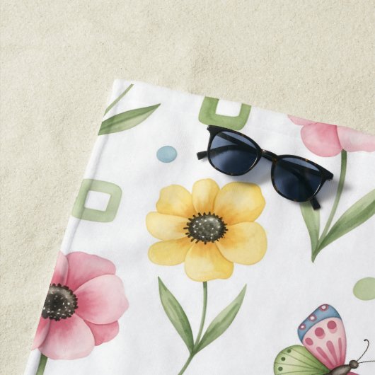 Rustic Bloom Symphony Strandtuch (Beispiel)