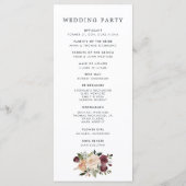 Rustic Bloom Wedding Programm (Rückseite)