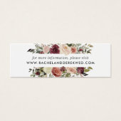 Rustic Bloom Wedding Website Cards | Mini (Vorderseite)