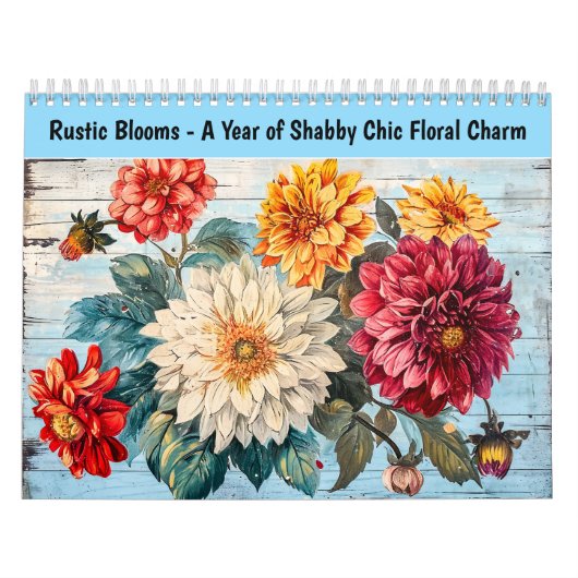 Rustic Blooms – A Year of Shabby Chic Floral Charm Kalender (Titelbild)