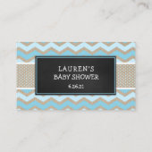 Rustic Blue Baby Shower Book Request 3656 Begleitkarte (Rückseite)