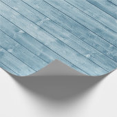 Rustic Blue Barn Wood Geschenkpapier (Ecke)