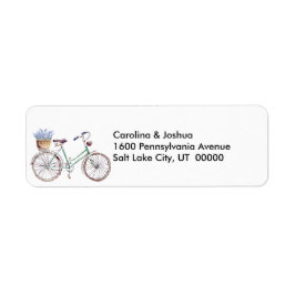 Rustic Blue Bicycle Lavender Floral