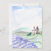 Rustic Blue Bicycle Lavender Floral Brautparty Einladung (Rückseite)