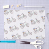 Rustic Blue Bicycle Lavender Floral Seidenpapier (Handwerk)