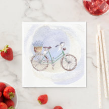 Rustic Blue Bicycle Lavender Floral