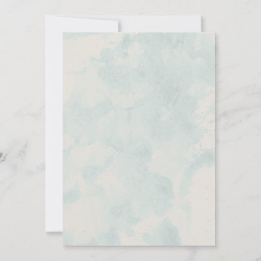 Rustic Blue Bird Bridal Dusche Einladungen (Rückseite)