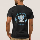 Rustic Blue Boy Elephant Daddy to Be Baby Showroom T-Shirt (Rückseite)