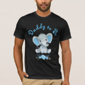 Rustic Blue Boy Elephant Daddy to Be Baby Showroom T-Shirt (Vorderseite)