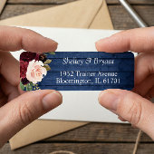 Rustic Blue Burgundy Bush Rücksendeadresse