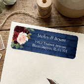 Rustic Blue Burgundy Bush Rücksendeadresse