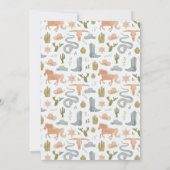 Rustic Blue Cowboy Baby Dusche Dankeskarte (Rückseite)