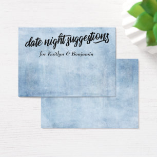 Rustic Blue Date Night Suggestionen Neuvermählte K