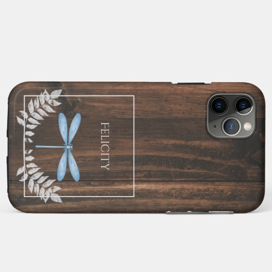 Rustic Blue Dragonfly Case-Mate iPhone Case (Rückseite (Horizontal))