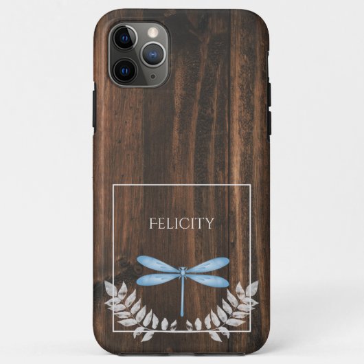 Rustic Blue Dragonfly Case-Mate iPhone Case (Rückseite)