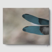 Rustic Blue Dragonfly Wedbook Gästebuch (Rückseite)